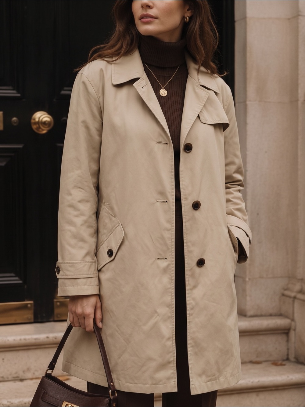 LANDS' END Classic Trench Coat Jacket
